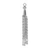 Picture of Zinc Based Alloy & Iron Based Alloy Charms Pendants Tassel Antique Silver Color With Drop Beads 74mm(2 7/8") x 6mm( 2/8"), 5 PCs