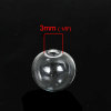 Picture of Transparent Glass Miniature Globe Bubble Bottle Vial Lightbulb Clear 10mm Dia., 20 PCs