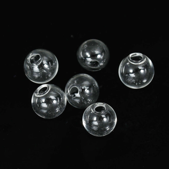 Image de Cabochons d'Embellissement Dômes Fiole Globe en Verre Transparent Ampoule pour Boucle d'Oreille Collier 10mm Dia, 20 Pcs