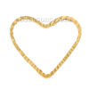 Picture of Brass Connectors Frames Heart Gold Plated 14mm( 4/8") x 12mm( 4/8"), 30 PCs                                                                                                                                                                                   