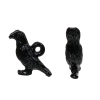Image de Pendentifs en Alliage de Zinc 3D Corbeau Email Halloween Noir 16mm x 10mm, 10 Pcs