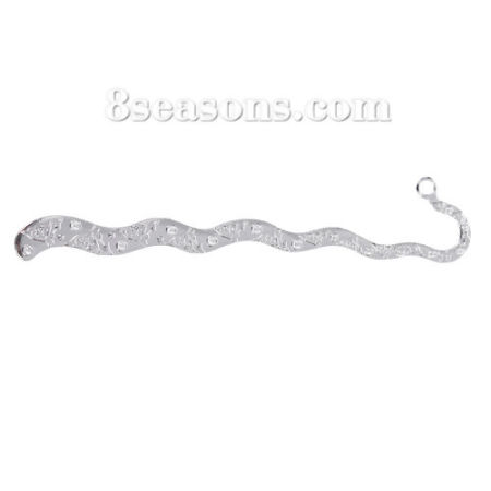 Изображение Закладка для Книг “Волна” Серебряный Тон ,84mm, Проданная 10 шт|уп