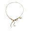 Picture of New Fashion Statement Necklace Gold Tone Antique Gold Dinosaur Skeleton 55cm(21 5/8") long, 1 Piece