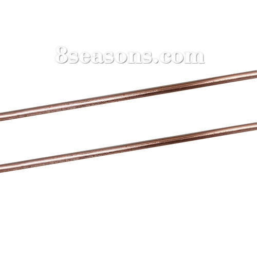 Picture of Copper Beading Wire Thread Cord Round Rose Gold 1mm Dia. (18 gauge), 2 Rolls (Approx 2 M/Roll)