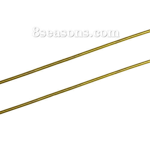 Picture of Copper Beading Wire Thread Cord Round Gold Plated 0.8mm Dia. (20 gauge), 2 Rolls (Approx 3.3 M/Roll)