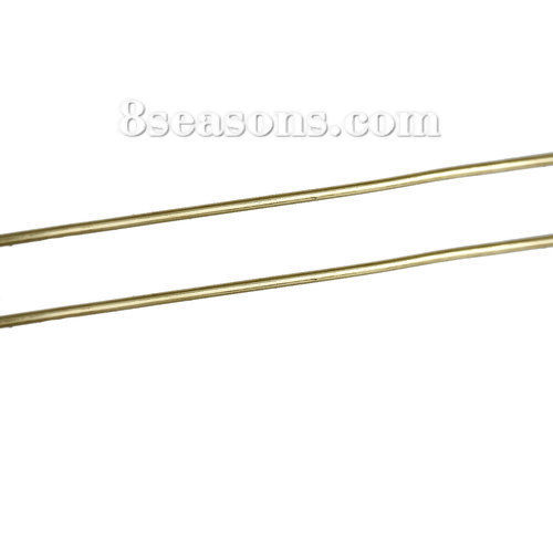 Picture of Copper Beading Wire Thread Cord Round Gold Plated 0.6mm Dia. (23 gauge), 2 Rolls (Approx 6 M/Roll)