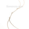 Picture of New Fashion Body Chain Necklace Link Cable Chain Gold Plated White Acrylic Pearl Imitation Beads 56.0cm(22") long, 103cm(40 4/8") long, 1 Piece