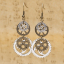 Imagen de Nueva Moda Zamak Steampunk Pendientes Engranaje Colgante Equipo Tono Bronce 60mm x 23mm, Post/ Wire Size: (21 gauge),1 Par