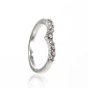 Picture of Unadjustable Rings Silver Tone Clear Rhinestone Wishbone 15.3mm( 5/8")(US Size 4.5), 1 Piece