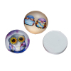 Picture of Glass Dome Seals Cabochon Round Flatback At Random Mixed Halloween Owl Pattern Transparent 12mm( 4/8") Dia, 10 PCs