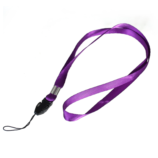 Bild von Terylen Schlüsselband ID-Kartenhalter Halsband Umhängeband Violett 44cm - 43.5cm lang, 10 Streifen