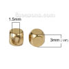 Picture of Brass Spacer Beads Cube Brass Color About 3mm x 3mm, Hole: Approx 1.5mm, 500 PCs