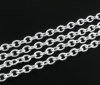 Picture of Alloy Textured Link Cable Chain Findings Silver Plated 11x9mm(3/8"x3/8"), 2 M