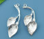 Image de Pendentif en Laiton Calla Lily Argenté 39mm x 13mm, 10 PCs