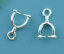 Picture of Brass Pendant Pinch Bails Clasps Silver Plated 12mm( 4/8") x 7mm( 2/8"), 20 PCs