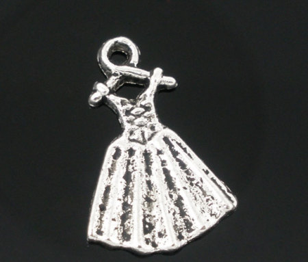 Pendant, dress, zinc metal alloy, Antique Silver Color , 19x13mm. Sold per packet of 50