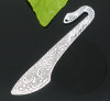 Picture of Zinc Based Alloy Bookmark Twist Antique Silver Color With Loop Carved Pattern 8.1cm, 5 PCs