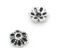 Image de Coupelle en Alliage de Zinc Fleur Argent Vieilli (Approprié à Perle 8mm - 12mm) 6mm x 2.8mm, 300 PCs