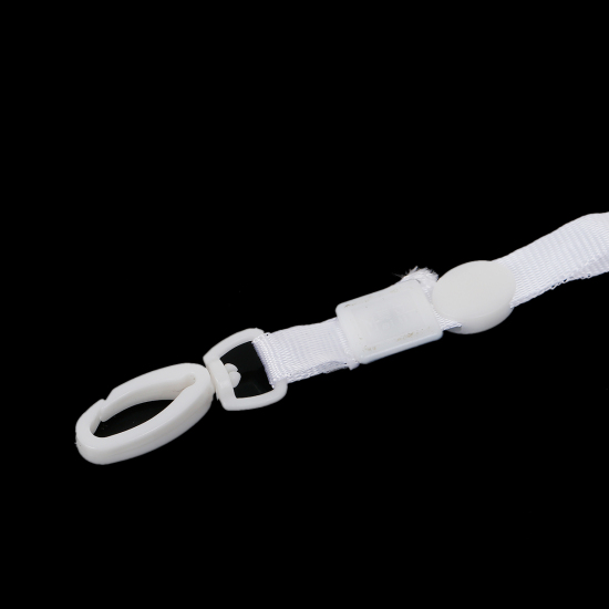 Picture of Terylene ID Card Neck Strap Lanyard White With Lobster Clasp 42.5cm(16 6/8"), 20 PCs