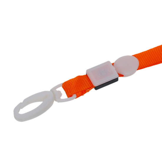 Picture of Terylene ID Card Neck Strap Lanyard Orange With Lobster Clasp 42.5cm(16 6/8"), 20 PCs
