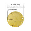 Picture of Zinc Based Alloy Football Connectors Findings Round Gold Plated 3.1cm Dia, 5 PCs