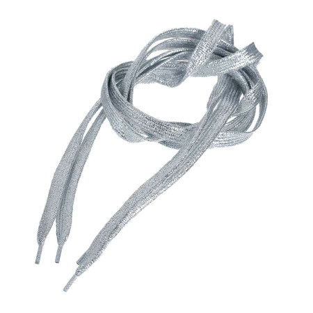 PET Athletic Sport Shoelace Silver 108cm(42 4/8"), 2 PCs