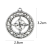 Picture of Zinc Based Alloy Religious Pendants Antique Silver Color Round Celtic Knot Hollow 3.2cm x 2.8cm, 5 PCs