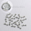 Picture of Zinc Based Alloy Floating Charms For Glass Locket Message " Love " Silver Tone 12mm( 4/8") x 4mm( 1/8"), 5 PCs