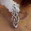 Bild von Messing Charm Anhänger Tropfen Antiksilber Keltisch Knoten Hohl 35mm x 12mm, 2 Stücke