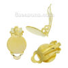 Picture of Iron Based Alloy Earrings Findings Round Gold Plated 17mm( 5/8") x 10mm( 3/8"), 30 PCs