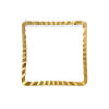 Picture of 50 PCs Brass Geometric Bezel Frame Charms Connectors Gold Plated Square 12mm x 12mm                                                                                                                                                                           
