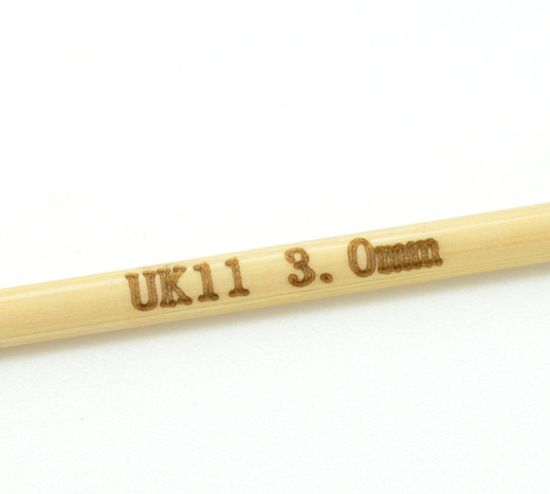Immagine di (UK11 3.0mm) Bambù Gancio di Crochet Uncinetto Naturale 15cmLunghezza, 5 Pz
