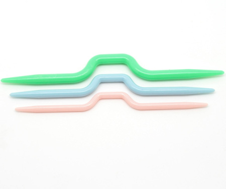 2 Packets ( 3 PCs/Packet) ABS Knitting Needles DIY Knit Tools Accessories Multicolor 9.5cm 10cm 11cm long