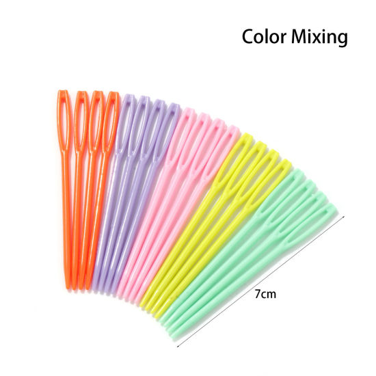 Image de 20 Pièces Aiguilles à Coudre en Plastique pour Pulls Couleur Mélangée Au Hasard 7cm Long