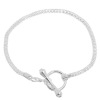 Picture of Iron Based Alloy European Style Lantern Chain Charm Bracelets Silver Plated W/ Toggle Clasp 21cm long, 4 PCs