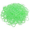 Picture of Rubber Bands For Loom Bracelets DIY Craft Making With S-Shape Clips Green & White, 1 Packet(Approx 600PCs Rubber Bands) 