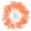 Bild von Gummiband Armband für Häkelarmband Basteln mit S-Form Clip Orange & Weiß ,1 Packung(ca. 600 Stücke Gummibänder)