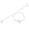 Picture of Iron Based Alloy European Style Lantern Chain Charm Bracelets Silver Plated W/ Toggle Clasp 21cm long, 4 PCs