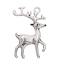 Picture of Zinc Metal Alloy Pendants Christmas Reindeer Animal Antique Silver Color 3.6cm x 2.3cm(1 3/8" x 7/8"), 20 PCs