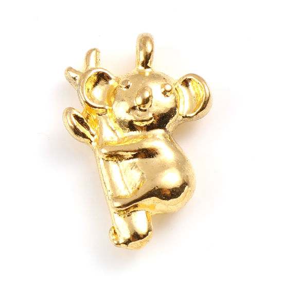 Picture of Zinc Based Alloy Charms Koala Bear Gold Plated 16mm x 11mm, 10 PCs