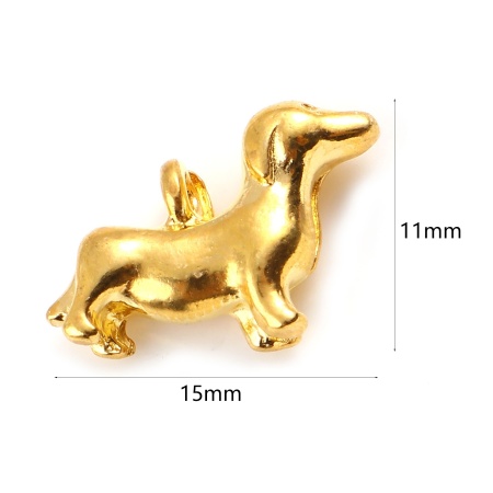 Picture of Zinc Based Alloy Charms Animal Gold Plated 10 PCs