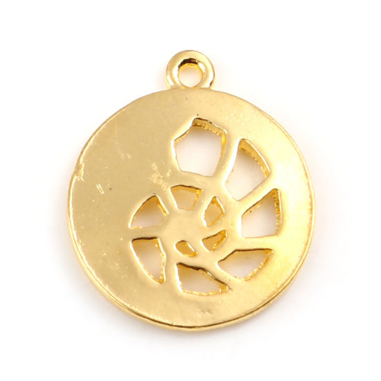 Immagine di Lega di Zinco Charms Tondo Oro Placcato littorina 19mm x 16mm , 20 Pz