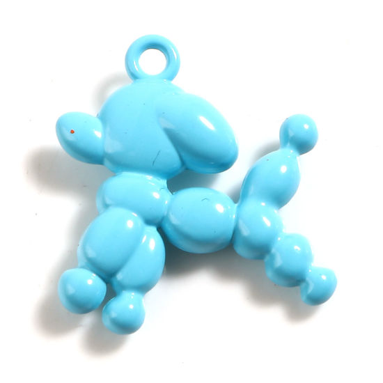 Immagine di Lega di Zinco Charms Cane Azzurro 23mm x 21mm , 5 Pz