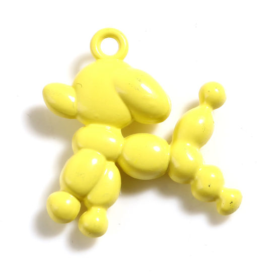 Immagine di Lega di Zinco Charms Cane Giallo 23mm x 21mm , 5 Pz
