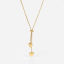 Picture of 1 Piece Vacuum Plating Stainless Steel Y Shaped Lariat Necklace 14K Gold Plated Heart 35.5cm(14") long
