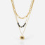 Picture of Eco-friendly Stylish Galaxy 14K Gold Plated Black 304 Stainless Steel Link Cable Chain Sun Multilayer Layered Necklace For Women Party 47cm(18 4/8") long, 1 Piece