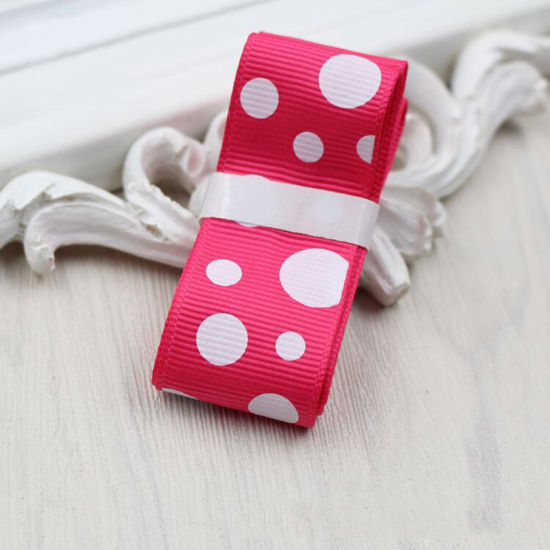 Picture of Fabric Headband Material Accessories Pink Rectangle Dot 2.5cm, 1 Piece