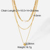Picture of 1 Piece Vacuum Plating Stainless Steel Multilayer Layered Necklace 18K Real Gold Plated Heart Imitation Pearl 35.5cm(14") long