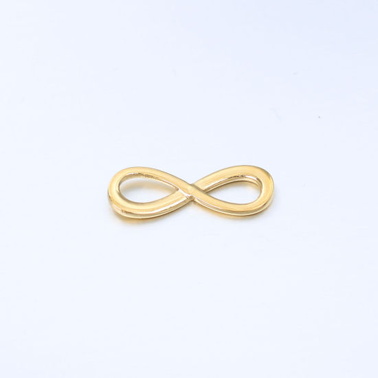 Image de Breloques en 201 Acier Inoxydable Symbole"Infini" Doré 23mm x 8mm , 1 Pièce