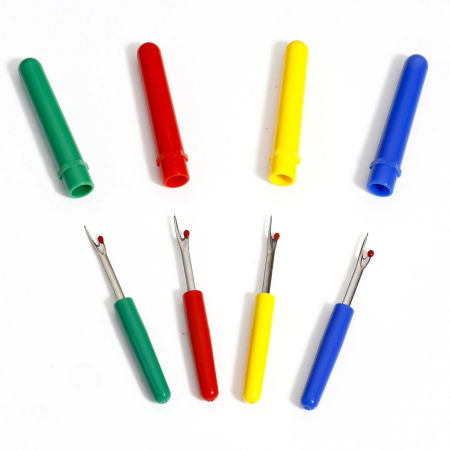 20 PCs Seam Ripper Thread Remover Handmade Sewing Tools Silver Tone At Random Mixed Color 8cm x 1cm